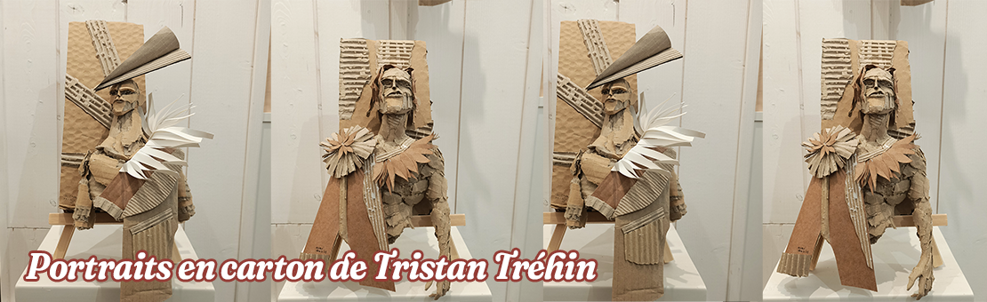 Portraits en carton de Tristan Tréhin